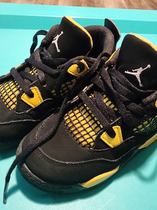 Jordan Other - Jordan Kids Black and Yellow Mesh Basketball Sneakers